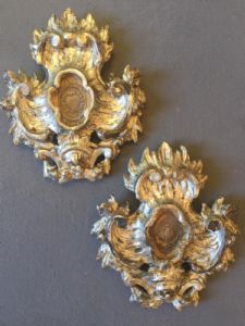 Coppia di cornici argentate a mecca del XVIII sec. 
